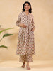 Janasya Light Cotton Floral A-Line Kurta Set - Distacart