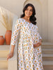 Janasya Light Cotton Floral A-Line Kurta - Distacart