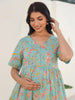 Janasya Bright Cotton Floral A-Line Tunic - Distacart