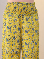 Thumbnail for Janasya Bright Cotton Floral A-Line Top & Bottom Set