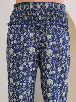 Thumbnail for Janasya Dark Cotton Floral Gathered Top & Bottom Set