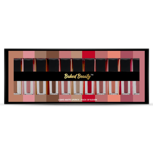 Baked Beauty Liquid Matte Lipstick Set (Set of 11)