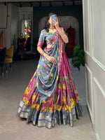 Thumbnail for Malishka Womens Pink Dola Silk With Jacquard Lehenga Choli Set