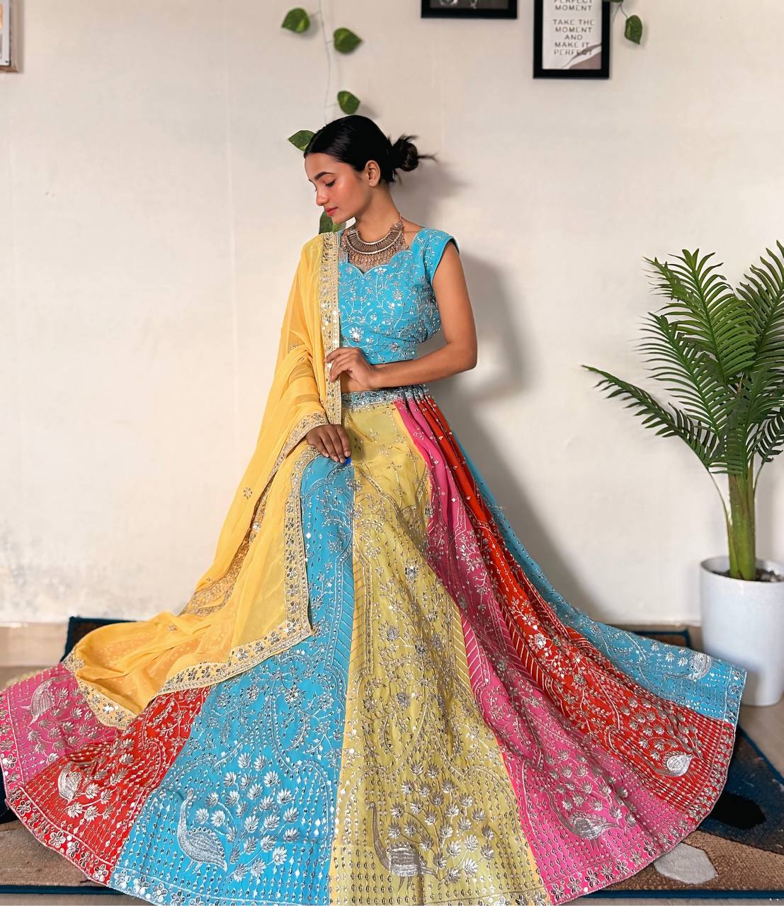 Lehenga Mart Designer Bollywood Style Wedding Wear Lehenga Choli - Multicolor - Distacart