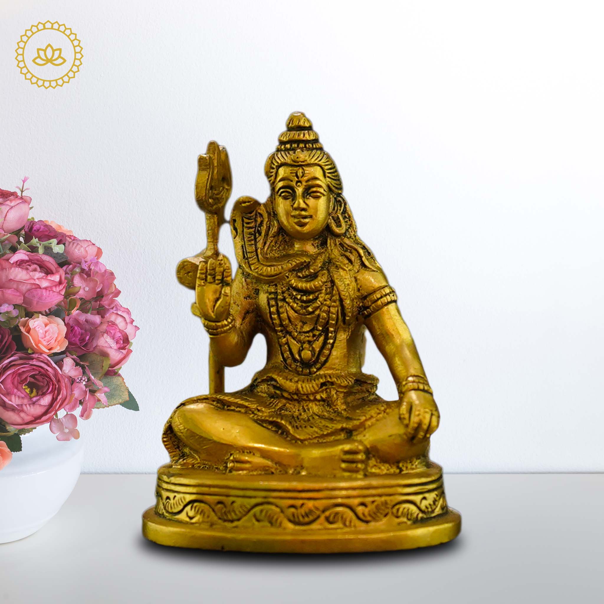 Ishwar Sitting Brass Idols for Homes - Distacart