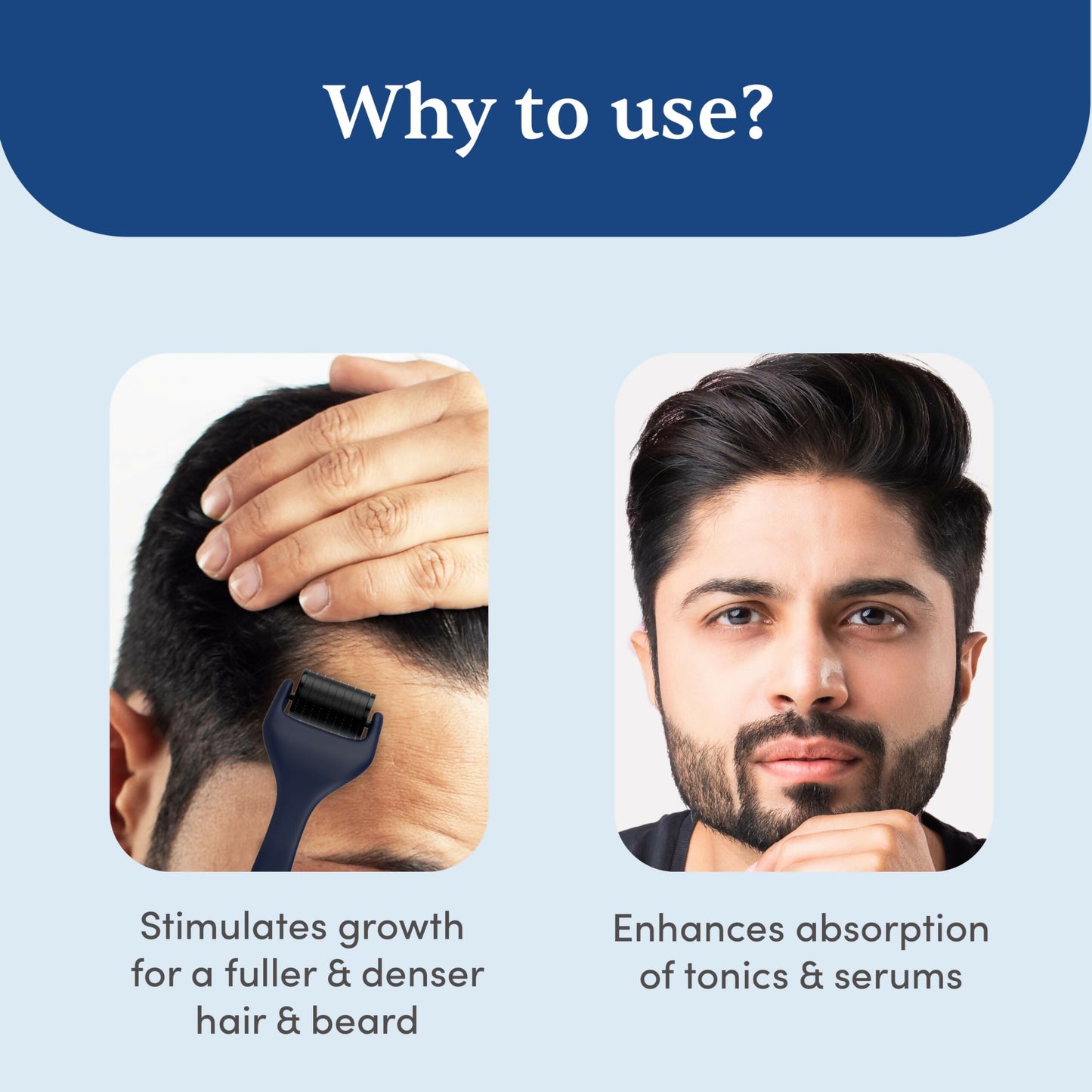 Man Matters Advance Derma Roller For Hair & Beard - 540 Micro 0.5mm Titanium Alloy Needles - Distacart