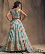 Thumbnail for Lehenga Mart Designer Bollywood Style Wedding Wear Lehenga Choli - Aqua