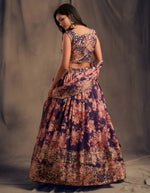 Thumbnail for Lehenga Mart Designer Bollywood Style Wedding Wear Lehenga Choli - Purple