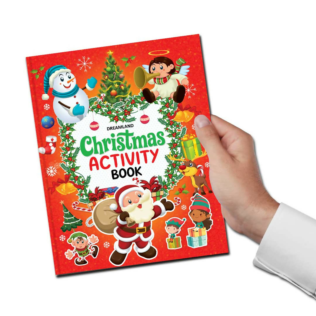 Dreamland Publications Christmas Activity Book for Kids – Fun Puzzles, Coloring, Mazes & More | Ages 4–8 - Distacart