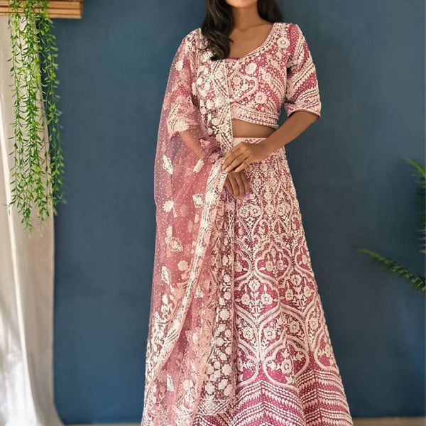 Lehenga Mart Designer Bollywood Style Wedding Wear Lehenga Choli - Baby-Pink - Distacart
