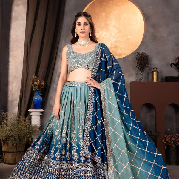 Lehenga Mart Designer Bollywood Style Wedding Wear Lehenga Choli - Green - Distacart