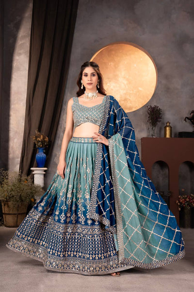 Lehenga Mart Designer Bollywood Style Wedding Wear Lehenga Choli - Green - Distacart