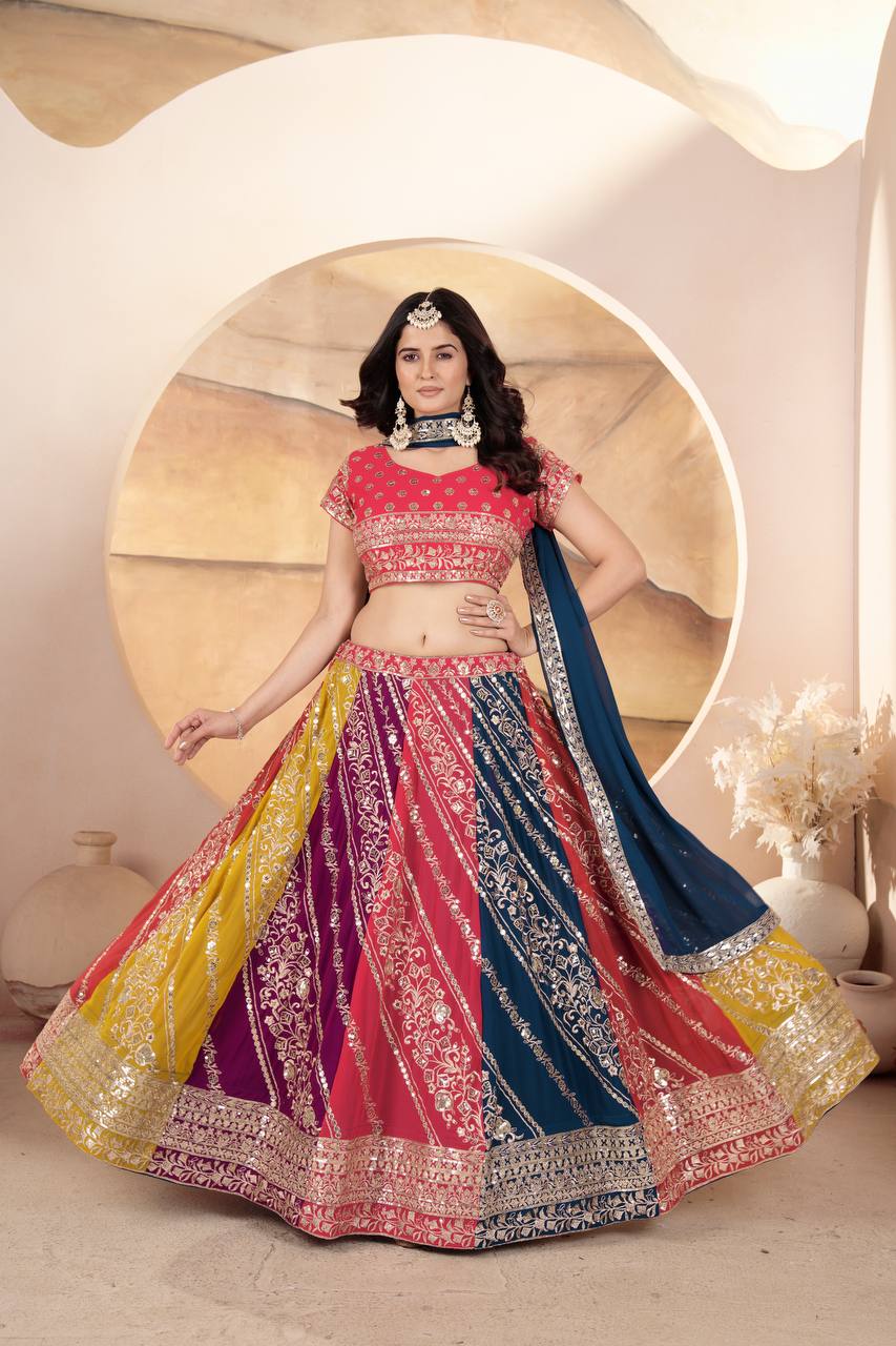 Lehenga Mart Glamorous Designer Lehenga Choli for Bridal and Bridesmaids Wedding Wear Choli - Distacart