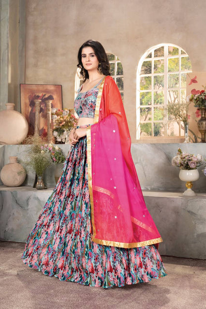 Lehenga Mart Designer Bollywood Style Wedding Wear Lehenga Choli - Multicolor - Distacart