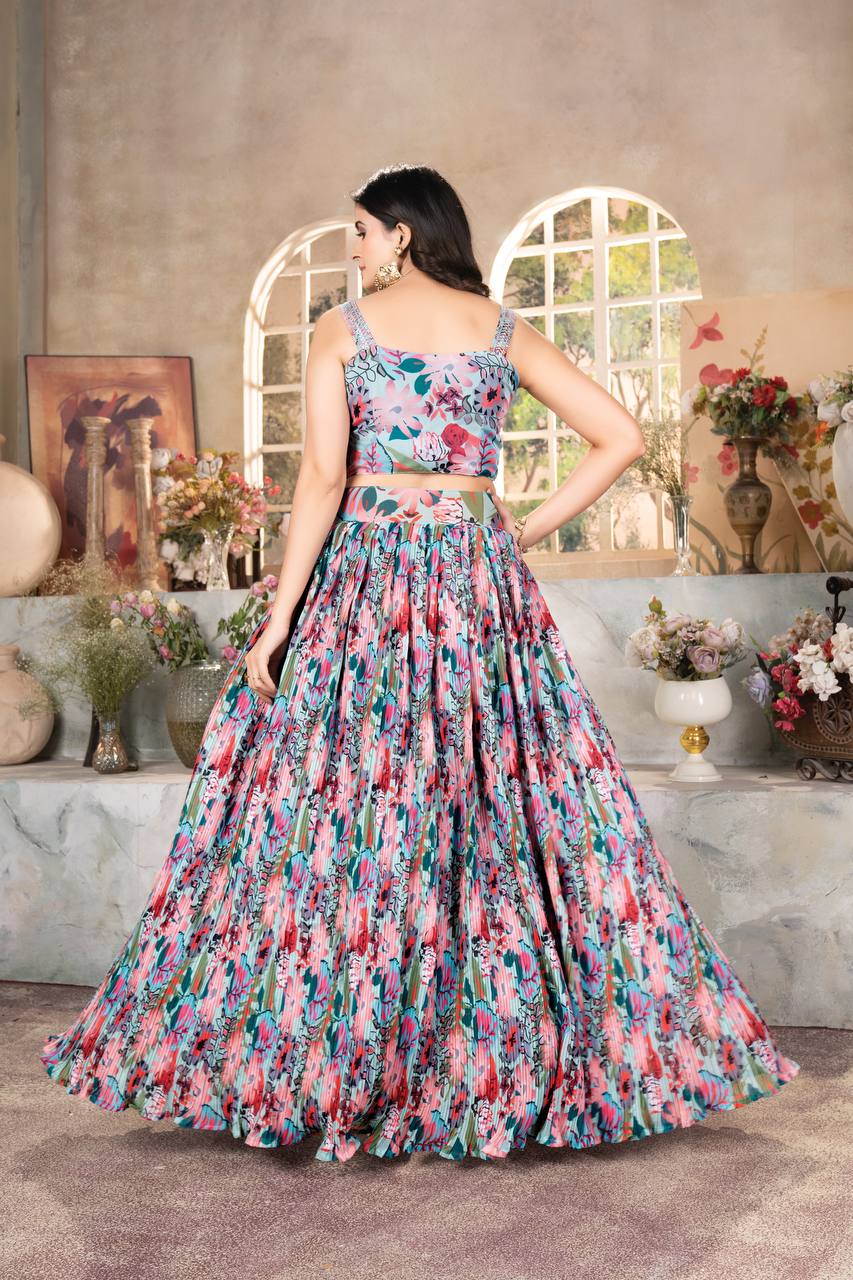 Lehenga Mart Designer Bollywood Style Wedding Wear Lehenga Choli - Multicolor - Distacart
