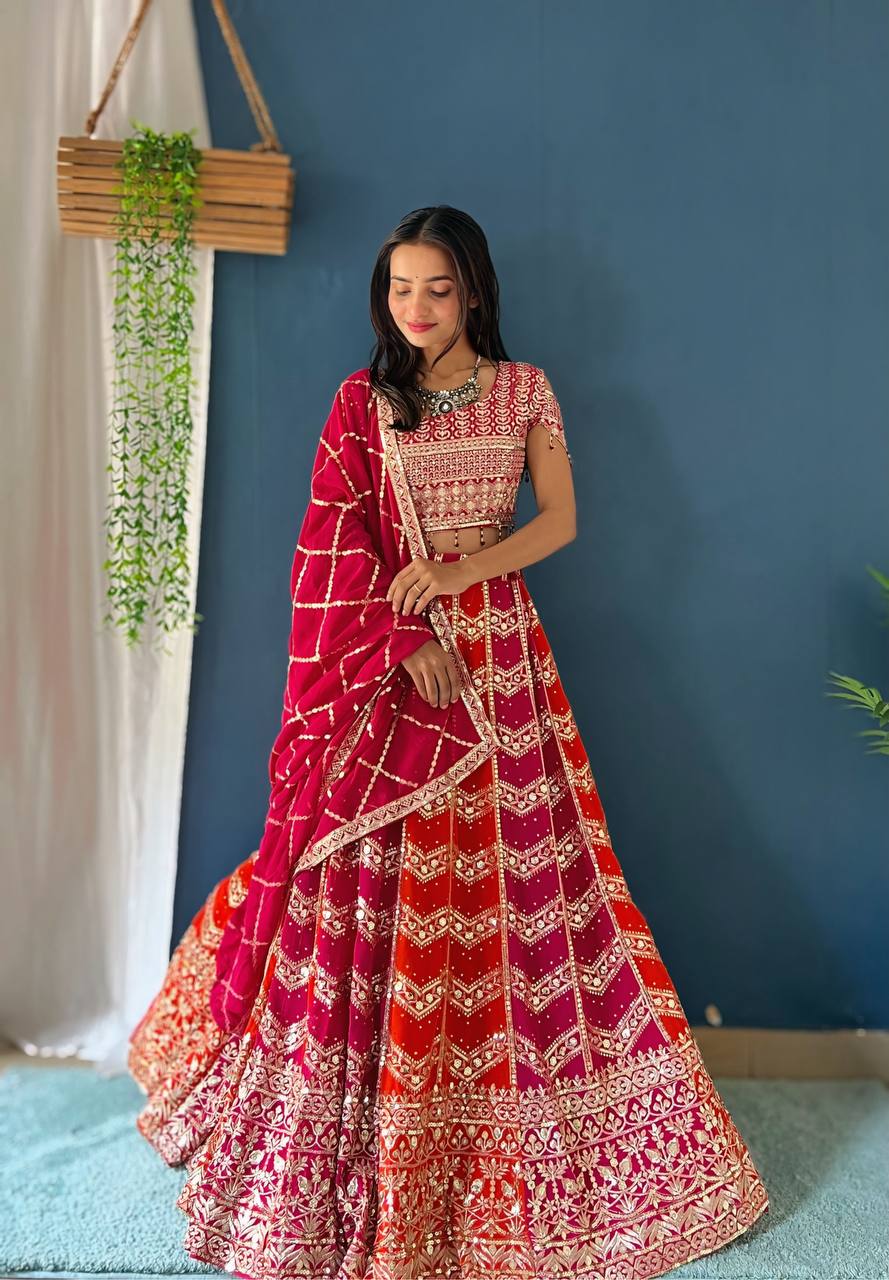 Lehenga Mart Designer Bollywood Style Wedding Wear Lehenga Choli - Pink - Distacart