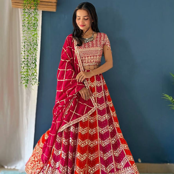 Lehenga Mart Designer Bollywood Style Wedding Wear Lehenga Choli - Pink - Distacart