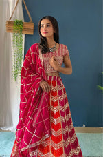 Thumbnail for Lehenga Mart Designer Bollywood Style Wedding Wear Lehenga Choli - Pink - Distacart