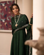 Thumbnail for Avantini Women's Green Roman Cotton Solid Anarkali Kurta Pant With Dupatta - Distacart