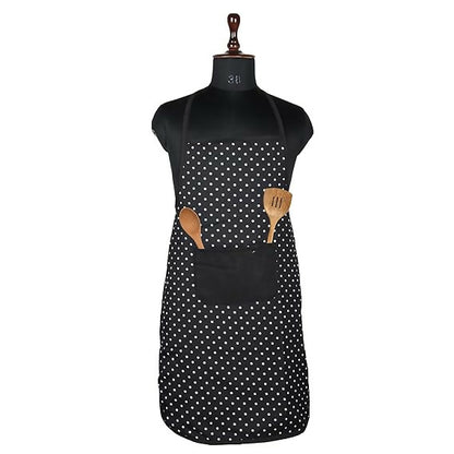 Kuber Industries Kitchen Apron Restaurant & Chef For Women & Men-Black - Dista