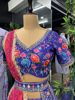 Thumbnail for Malishka Export Heavy Summer Cool With Embroidery Lehenga Choli Set - Purple - Distacart