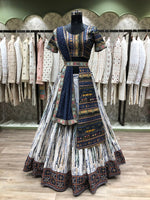 Thumbnail for Malishka Export Cotton With Digital Print Lehenga Choli Set - Royal Blue - Distacart