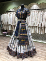 Thumbnail for Malishka Export Cotton With Digital Print Lehenga Choli Set - Royal Blue - Distacart