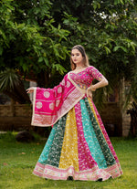 Thumbnail for Malishka Export Satin With Heavy Embroidery Sequence Lehenga Choli Set - Multi - Distacart