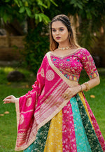 Thumbnail for Malishka Export Satin With Heavy Embroidery Sequence Lehenga Choli Set - Multi - Distacart