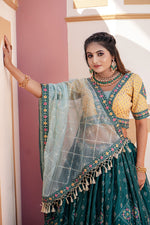 Thumbnail for Malishka Export Chinon With Embroidery Lehenga Choli Set - Rama - Distacart
