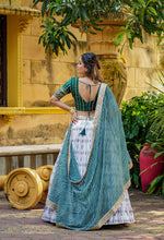 Thumbnail for Malishka Export White Chinon With Embroidery Lehenga Choli Set - White - Distacart