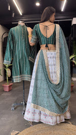 Thumbnail for Malishka Export White Chinon With Embroidery Lehenga Choli Set - White - Distacart