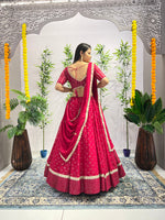 Thumbnail for Malishka Export Pink Georgette With Embroidery Lehenga Choli Set - Pink - Distacart