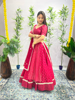 Thumbnail for Malishka Export Pink Georgette With Embroidery Lehenga Choli Set - Pink - Distacart