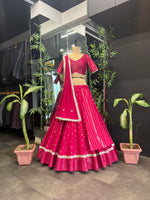 Thumbnail for Malishka Export Pink Georgette With Embroidery Lehenga Choli Set - Pink - Distacart