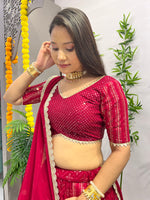Thumbnail for Malishka Export Pink Georgette With Embroidery Lehenga Choli Set - Pink - Distacart