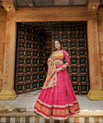Thumbnail for Malishka Export Rani Soft Silk With Mirror Work Lehenga Choli Set - Rani - Distacart