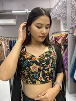 Thumbnail for Malishka Export Georgette With Embroidery Black Lehenga Choli Set With Shrug - Black - Distacart