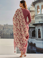 Thumbnail for Avantini Women's Brown Cotton Silk Embroidered Straight Kurta Pant With Dupatta - Distacart