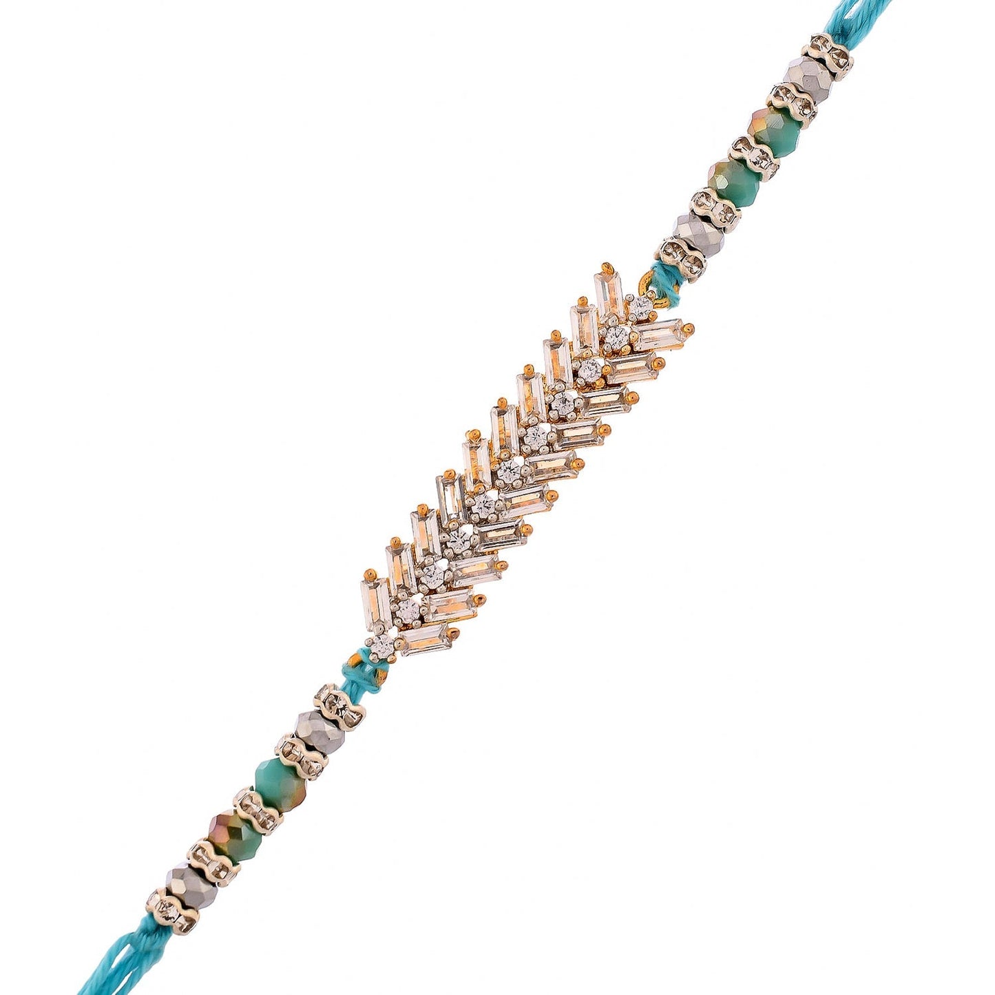 trueBrowns X Voylla Men's American Diamond Blue Thread Rakhi For Brother - Distacart