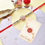 Thumbnail for trueBrowns X Voylla Men's American Diamond Red Thread Rakhi For Brother