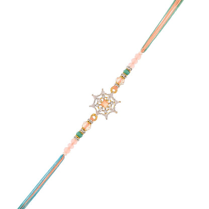 trueBrowns X Voylla Men's Pastel Designer American Diamond Beaded Thread Rakhi For Brother - Distacart