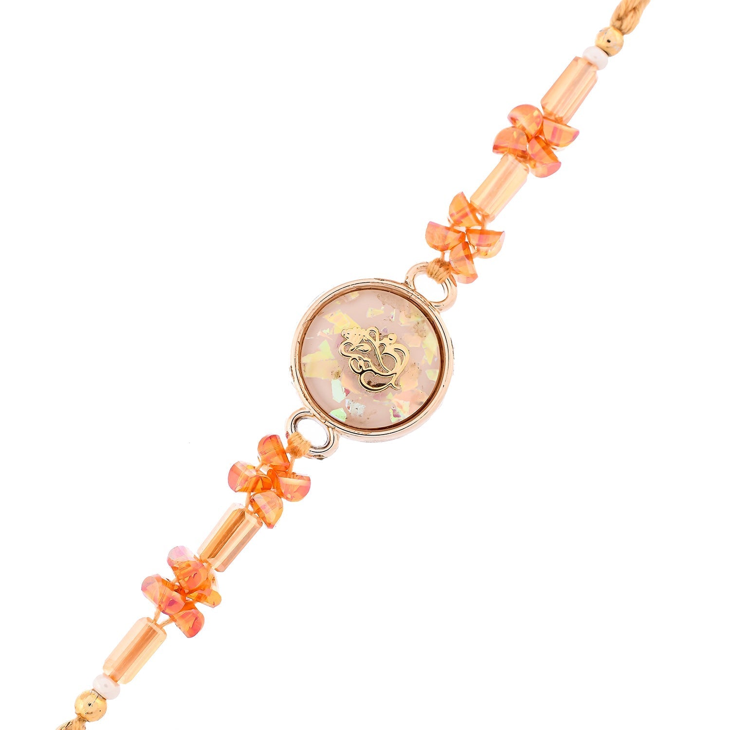 trueBrowns X Voylla Men's Bejewelled Om Thread Rakhi For Brother - Distacart