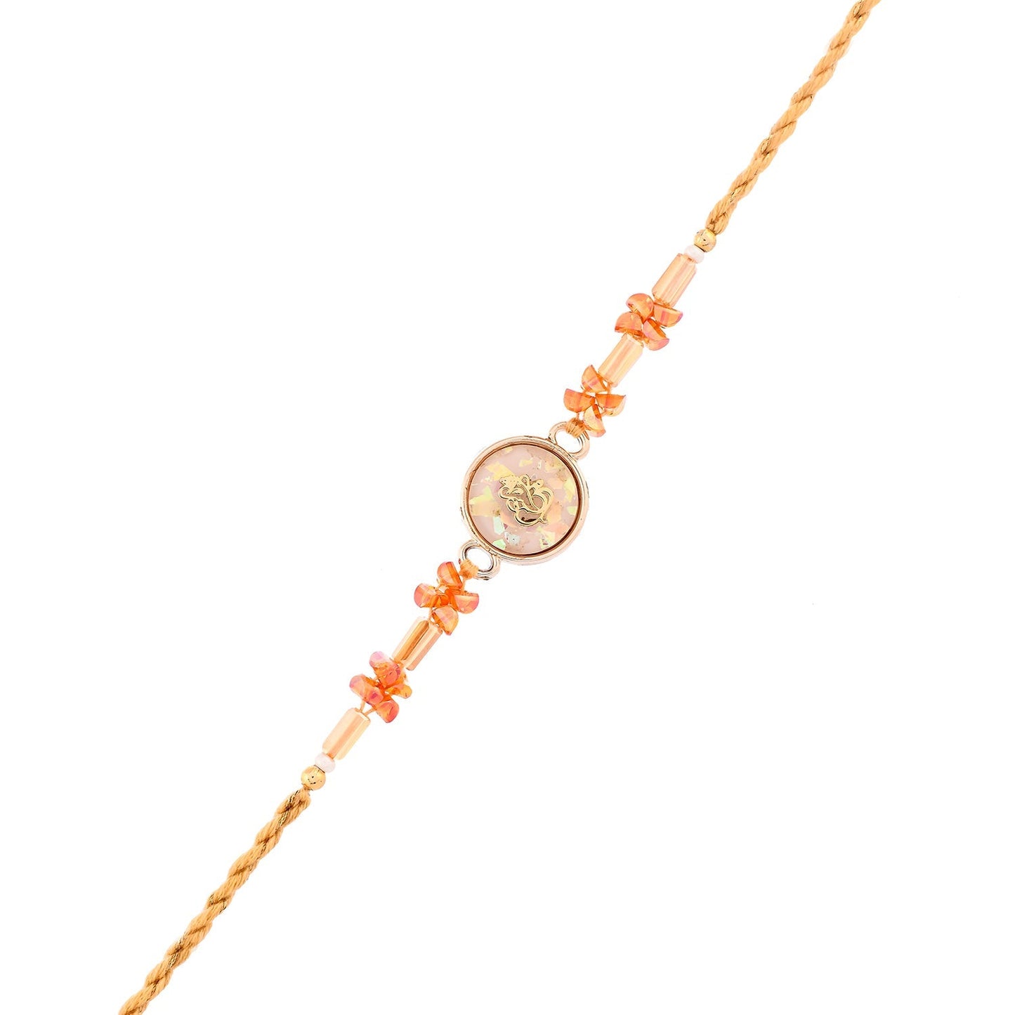 trueBrowns X Voylla Men's Bejewelled Om Thread Rakhi For Brother - Distacart