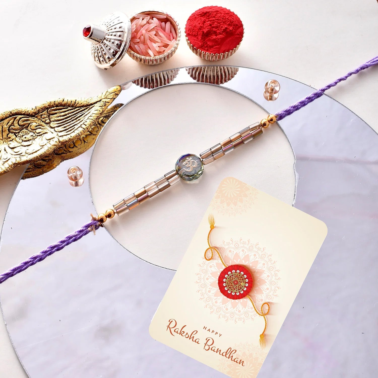 trueBrowns X Voylla Men's Bejewelled Beaded Thread Rakhi For Brother - Distacart