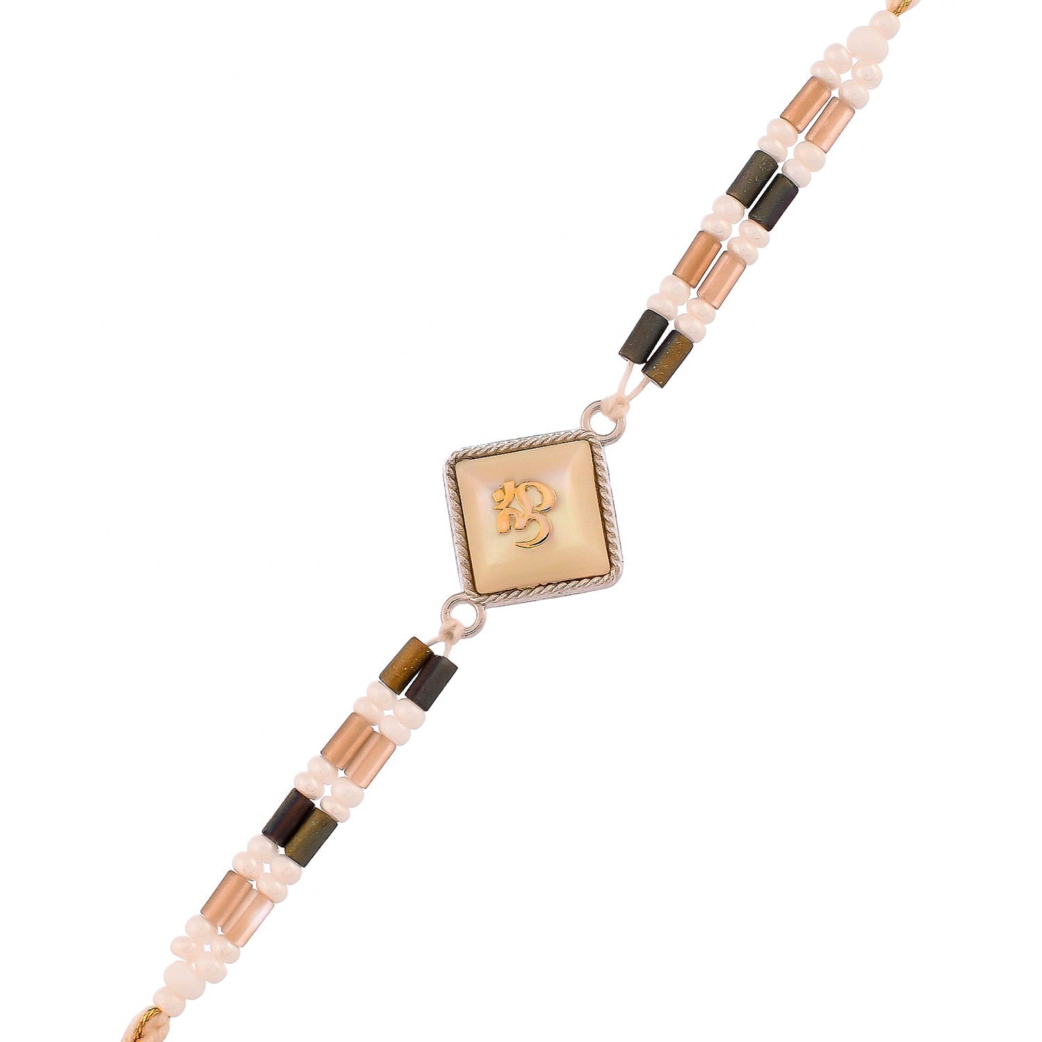 trueBrowns X Voylla Men's Om Beaded Thread Rakhi For Brother - Distacart