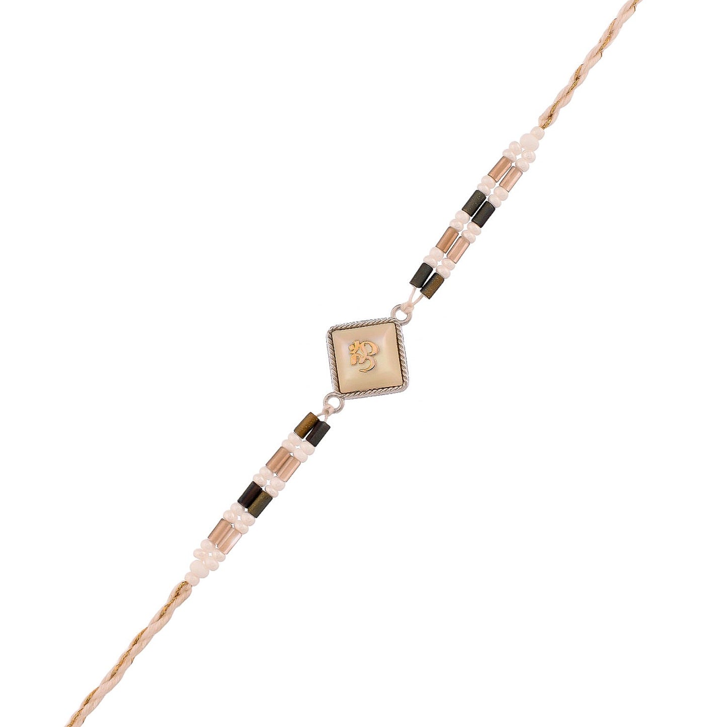 trueBrowns X Voylla Men's Om Beaded Thread Rakhi For Brother - Distacart