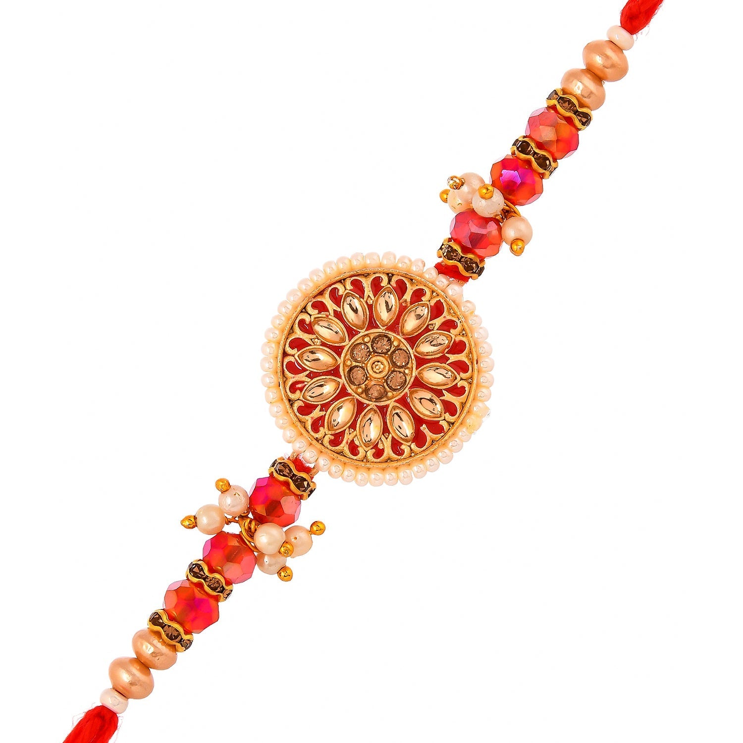 trueBrowns X Voylla Bejewelled And Beaded Men's Thread Rakhi For Brother - Distacart