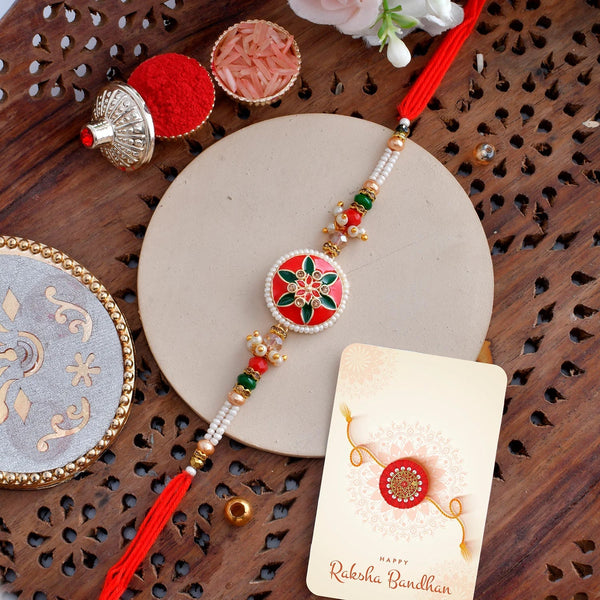 trueBrowns X Voylla Bejewelled And Beaded Men's Thread Rakhi For Brother