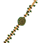 Thumbnail for trueBrowns X Voylla Men's Green Enamelled White Pearls Thread Rakhi For Brother - Distacart
